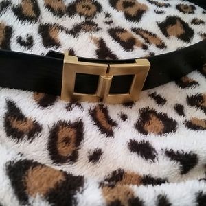 Black leather belt